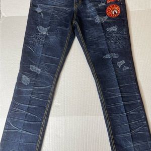 Men’s Born Fly NWOT Dark Rinse Distressed Jeans - Sz 38